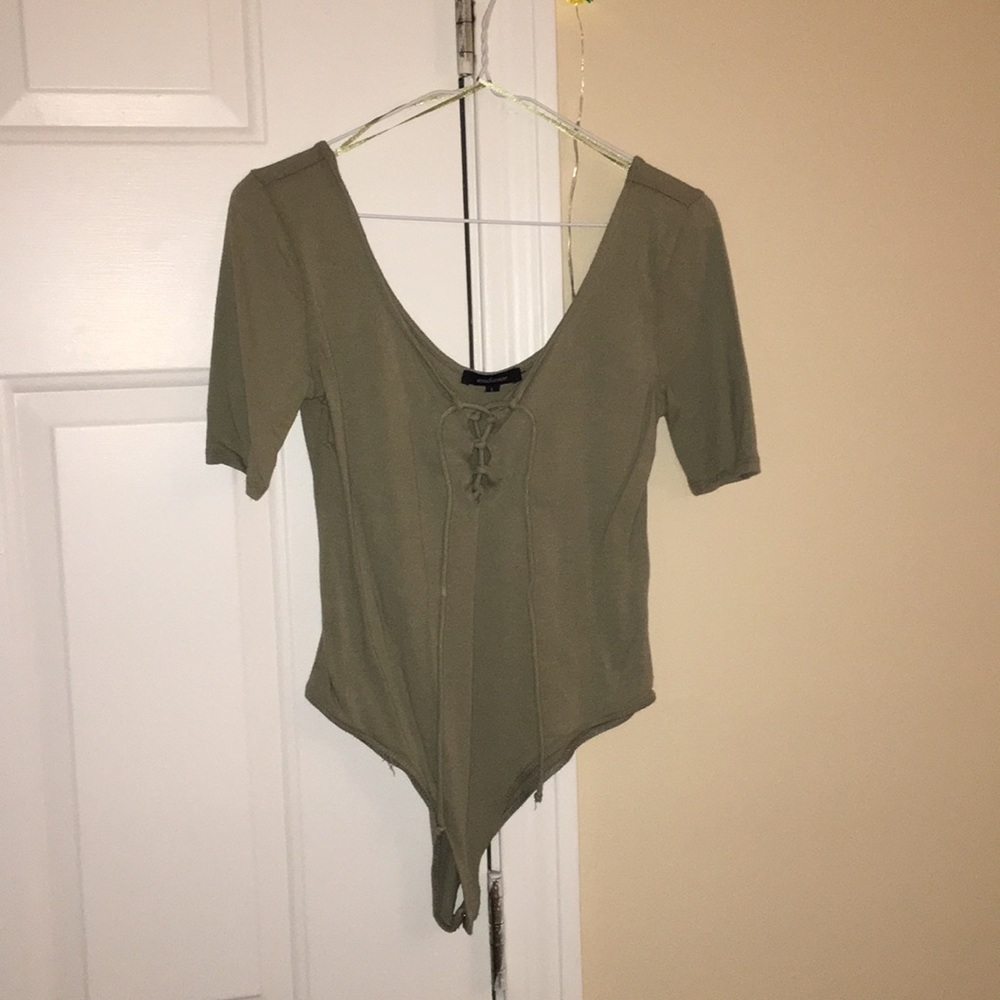 Olive green body suit